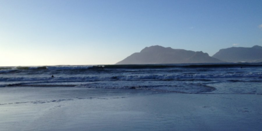 Cape Town's Long Beach on a beautiful winter's day